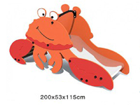 PE HDPE animal crab stainless steel Slide for kids